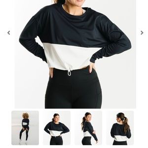 NWT Zyia Black Cinch Crop Top